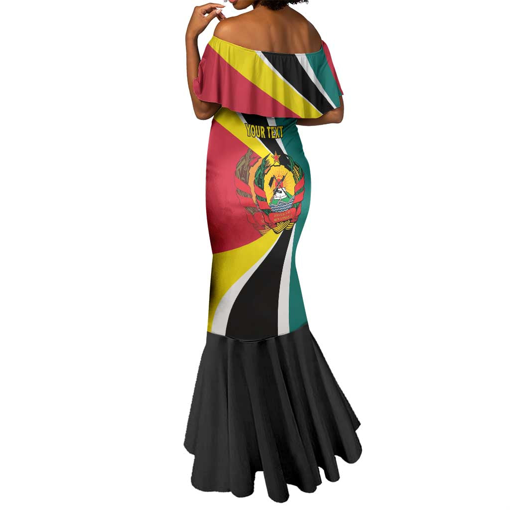 Personalized Mozambique Independence Day Mermaid Dress Coat Of Arms - Flag Style