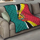 Personalized Mozambique Independence Day Quilt Coat Of Arms - Flag Style
