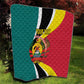 Personalized Mozambique Independence Day Quilt Coat Of Arms - Flag Style