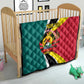 Personalized Mozambique Independence Day Quilt Coat Of Arms - Flag Style