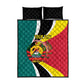 Personalized Mozambique Independence Day Quilt Bed Set Coat Of Arms - Flag Style