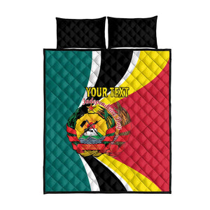 Personalized Mozambique Independence Day Quilt Bed Set Coat Of Arms - Flag Style
