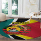 Personalized Mozambique Independence Day Round Carpet Coat Of Arms - Flag Style