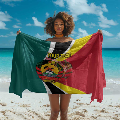 Personalized Mozambique Independence Day Sarong Coat Of Arms - Flag Style