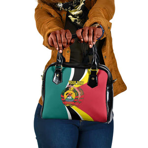Personalized Mozambique Independence Day Shoulder Handbag Coat Of Arms - Flag Style