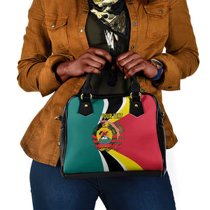 Personalized Mozambique Independence Day Shoulder Handbag Coat Of Arms - Flag Style