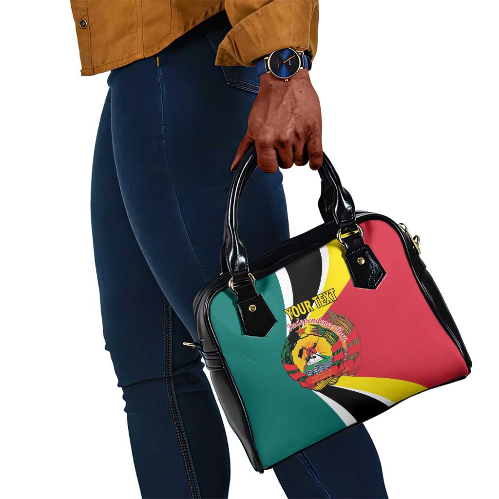 Personalized Mozambique Independence Day Shoulder Handbag Coat Of Arms - Flag Style