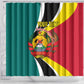 Personalized Mozambique Independence Day Shower Curtain Coat Of Arms - Flag Style