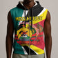 Personalized Mozambique Independence Day Sleeveless Zip Hoodie Coat Of Arms - Flag Style - African Pride