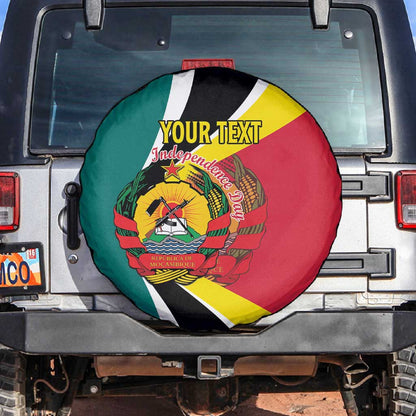 Personalized Mozambique Independence Day Spare Tire Cover Coat Of Arms - Flag Style