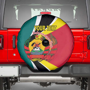 Personalized Mozambique Independence Day Spare Tire Cover Coat Of Arms - Flag Style