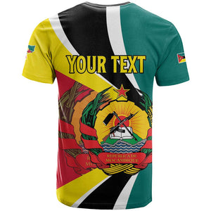 Personalized Mozambique Independence Day T shirt Coat Of Arms - Flag Style