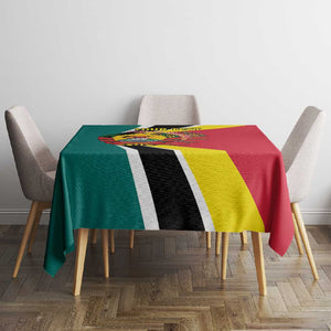 Personalized Mozambique Independence Day Tablecloth Coat Of Arms - Flag Style