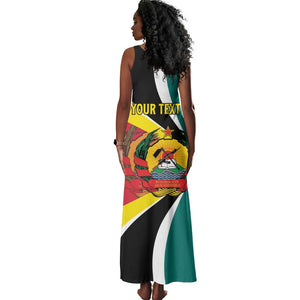 Personalized Mozambique Independence Day Tank Maxi Dress Coat Of Arms - Flag Style
