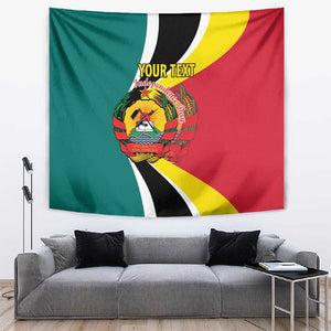Personalized Mozambique Independence Day Tapestry Coat Of Arms - Flag Style