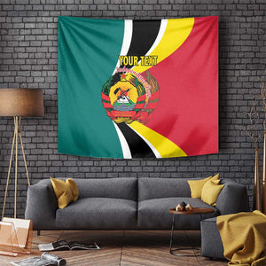 Personalized Mozambique Independence Day Tapestry Coat Of Arms - Flag Style