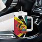 Personalized Mozambique Independence Day Tumbler With Handle Coat Of Arms - Flag Style