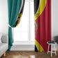 Personalized Mozambique Independence Day Window Curtain Coat Of Arms - Flag Style
