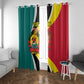 Personalized Mozambique Independence Day Window Curtain Coat Of Arms - Flag Style