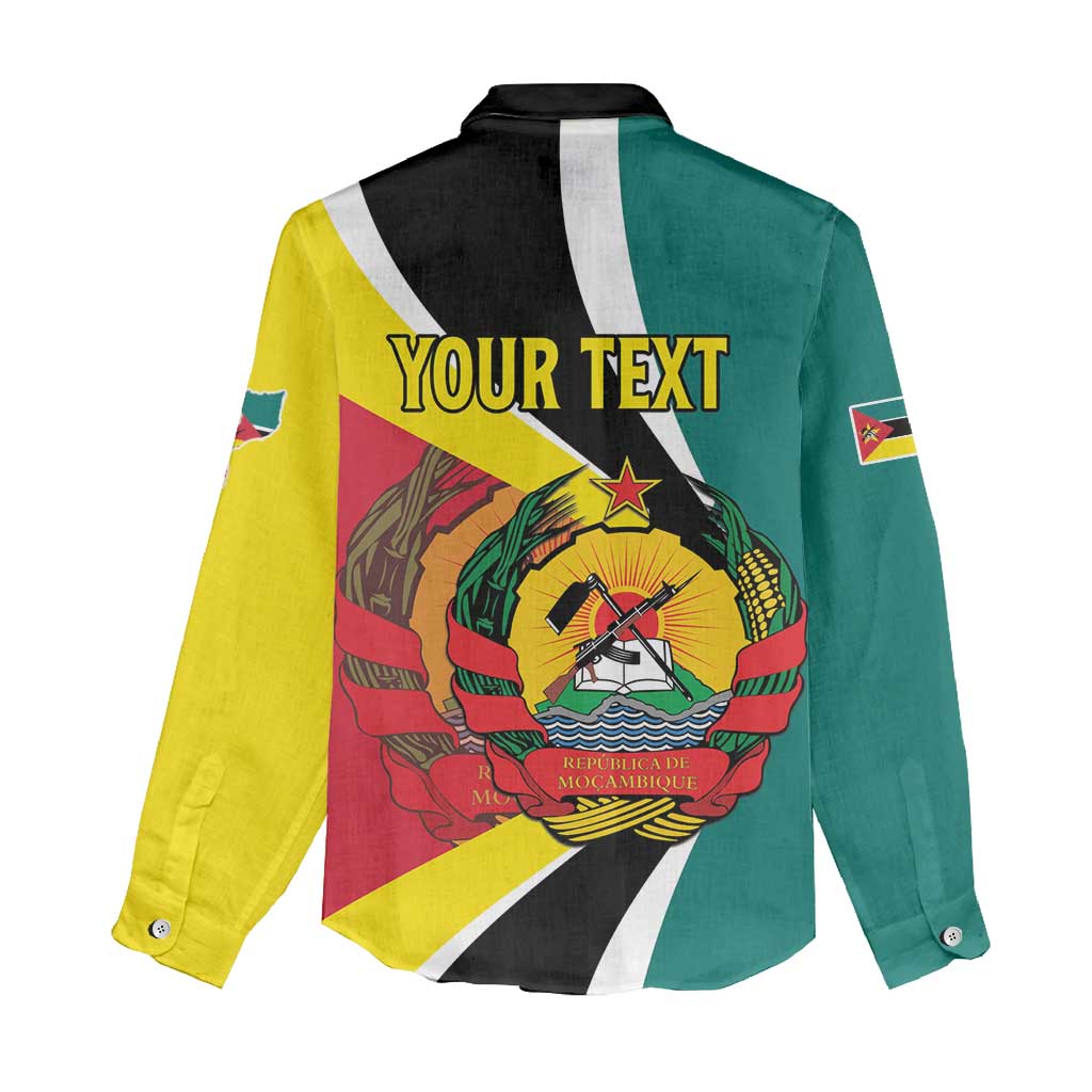 Personalized Mozambique Independence Day Women Casual Shirt Coat Of Arms - Flag Style