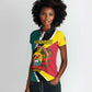 Personalized Mozambique Independence Day Women Polo Shirt Coat Of Arms - Flag Style