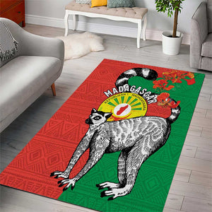 Happy Madagasikara Independence Day Area Rug Ring-Tailed Lemur With Seal