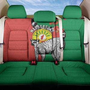 Happy Madagasikara Independence Day Back Car Seat Cover Ring-Tailed Lemur With Seal