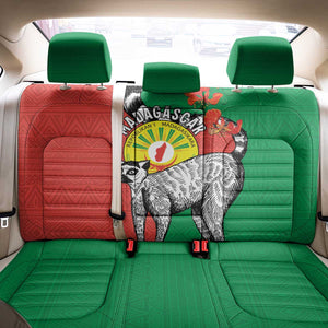 Happy Madagasikara Independence Day Back Car Seat Cover Ring-Tailed Lemur With Seal
