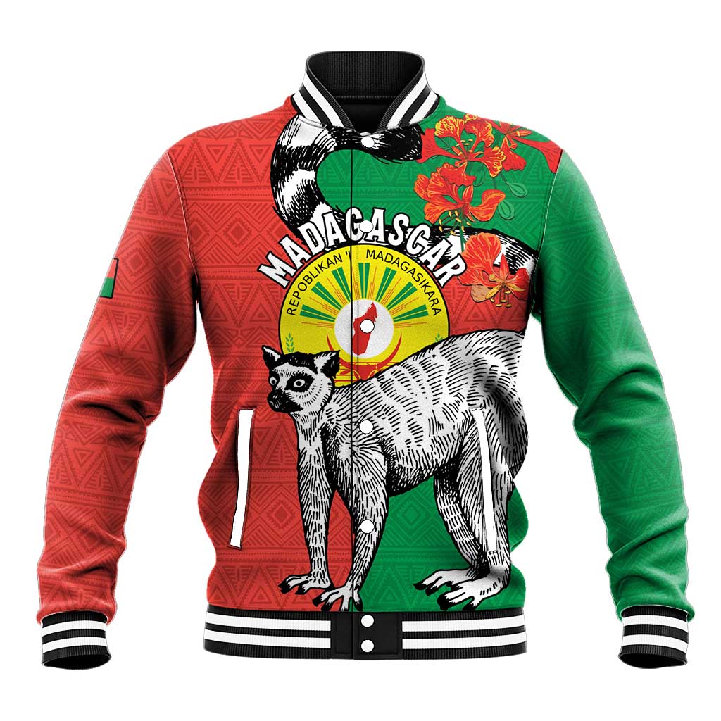 Happy Madagasikara Independence Day Baseball Jacket Ring-Tailed Lemur With Seal