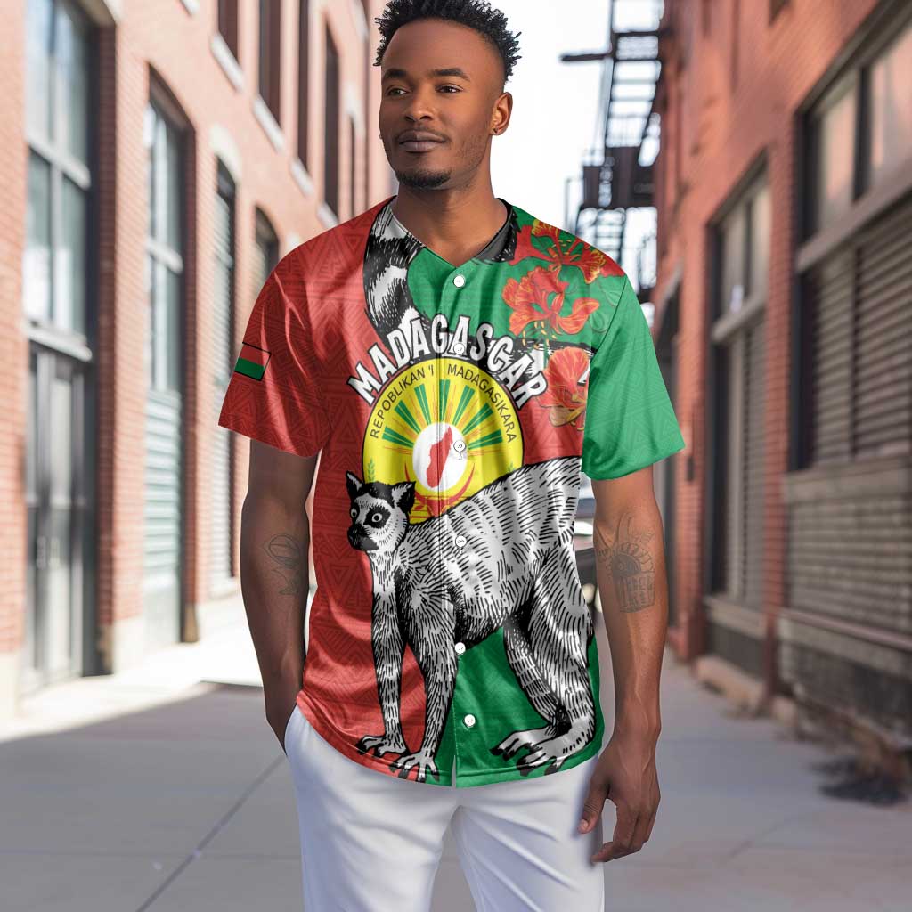 Happy Madagasikara Independence Day Baseball Jersey Ring-Tailed Lemur With Seal