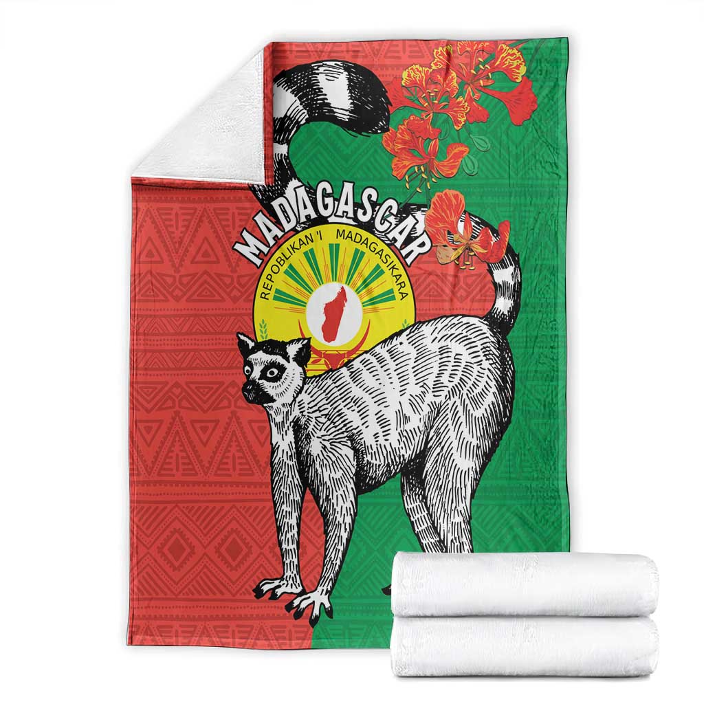 Happy Madagasikara Independence Day Blanket Ring-Tailed Lemur With Seal
