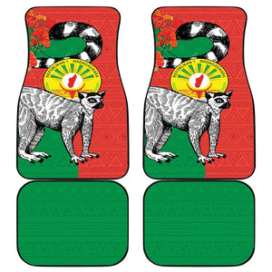 Happy Madagasikara Independence Day Car Mats Ring-Tailed Lemur With Seal