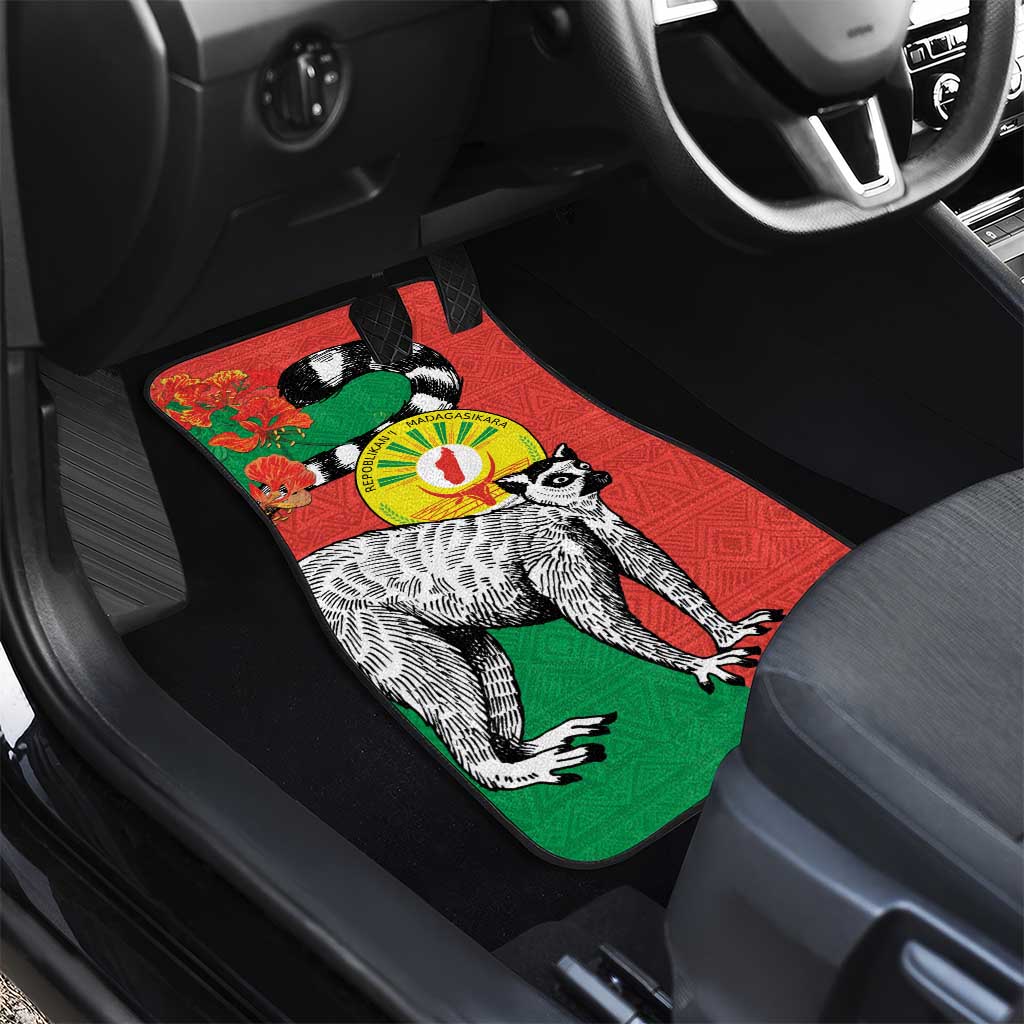Happy Madagasikara Independence Day Car Mats Ring-Tailed Lemur With Seal