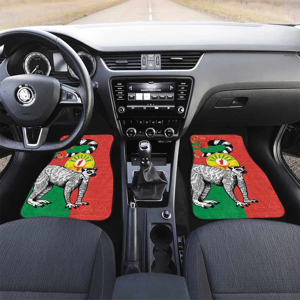 Happy Madagasikara Independence Day Car Mats Ring-Tailed Lemur With Seal