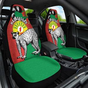 Happy Madagasikara Independence Day Car Seat Cover Ring-Tailed Lemur With Seal