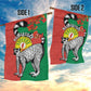 Happy Madagasikara Independence Day Garden Flag Ring-Tailed Lemur With Seal