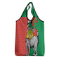 Happy Madagasikara Independence Day Grocery Bag Ring-Tailed Lemur With Seal