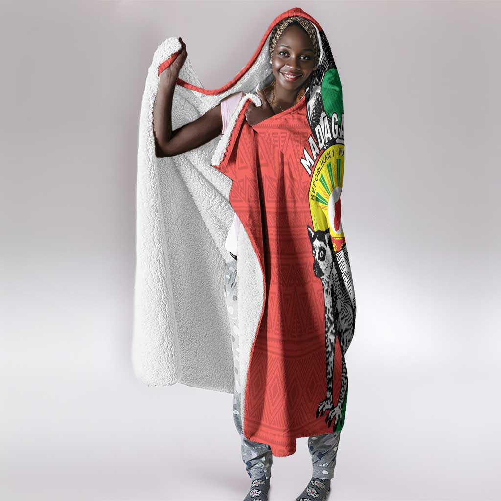 Happy Madagasikara Independence Day Hooded Blanket Ring-Tailed Lemur With Seal