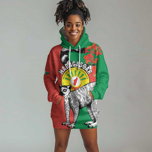 Happy Madagasikara Independence Day Hoodie Dress Ring-Tailed Lemur With Seal