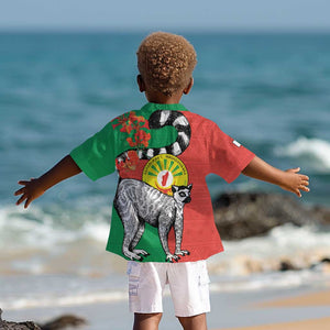Happy Madagasikara Independence Day Kid Hawaiian Shirt Ring-Tailed Lemur With Seal