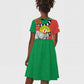 Happy Madagasikara Independence Day Kid Short Sleeve Dress Ring-Tailed Lemur With Seal