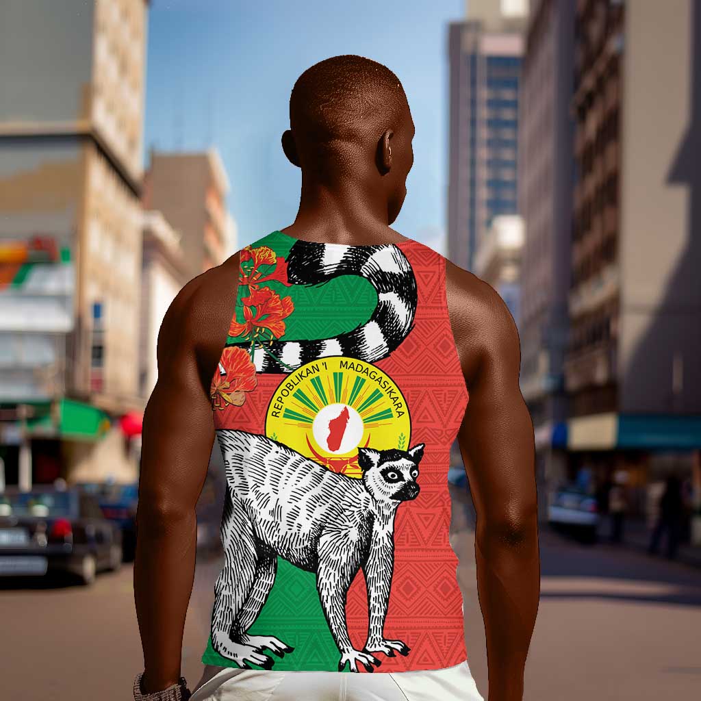 Happy Madagasikara Independence Day Men Tank Top Ring-Tailed Lemur With Seal