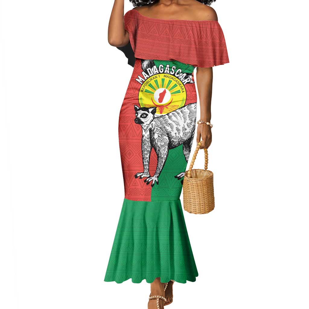 Happy Madagasikara Independence Day Mermaid Dress Ring-Tailed Lemur With Seal