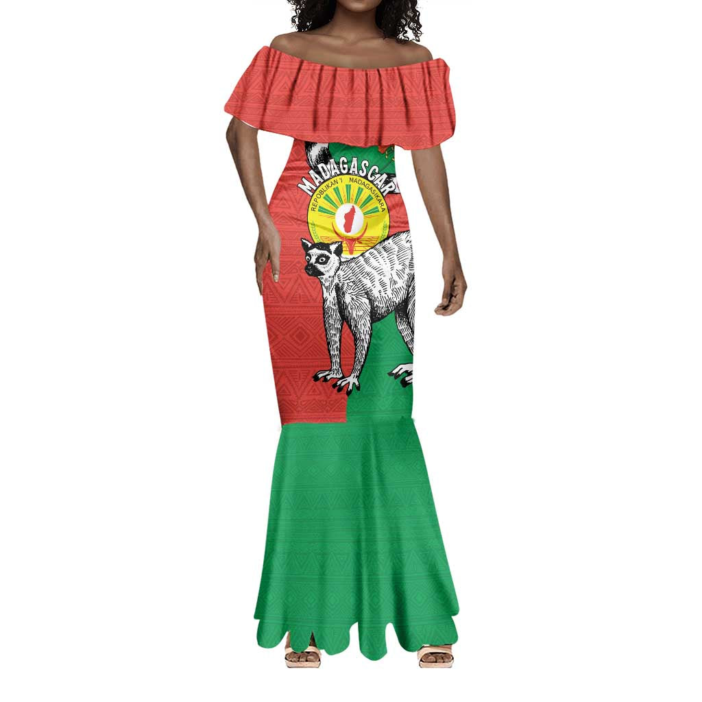 Happy Madagasikara Independence Day Mermaid Dress Ring-Tailed Lemur With Seal