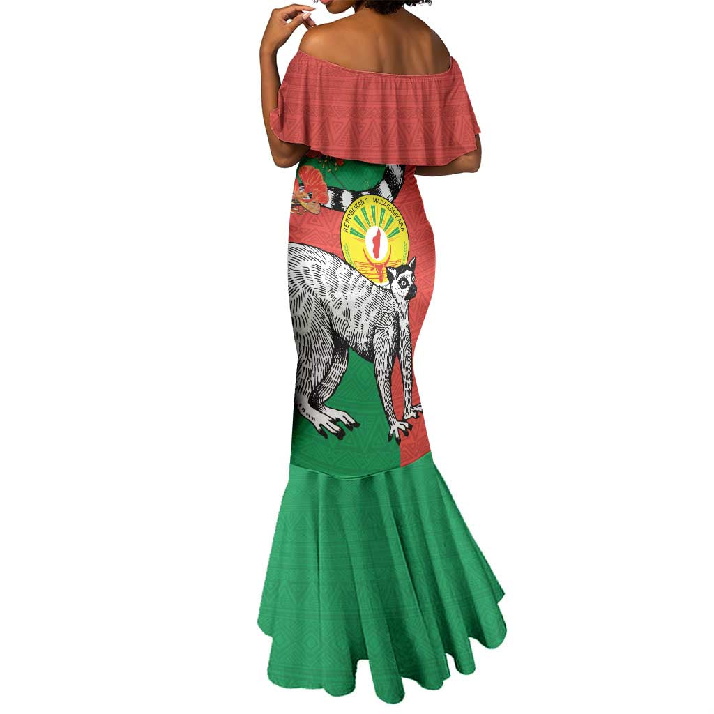 Happy Madagasikara Independence Day Mermaid Dress Ring-Tailed Lemur With Seal