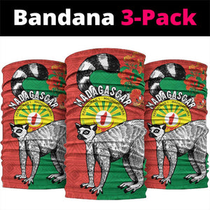 Happy Madagasikara Independence Day Neck Gaiter Ring-Tailed Lemur Seal LT15