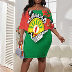 Happy Madagasikara Independence Day Off Shoulder Short Dress Ring-Tailed Lemur With Seal