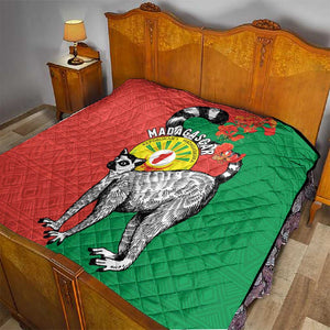 Happy Madagasikara Independence Day Quilt Ring-Tailed Lemur With Seal
