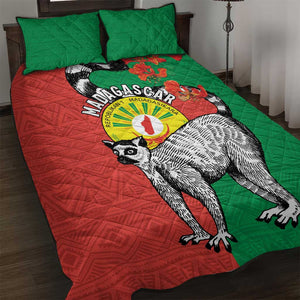 Happy Madagasikara Independence Day Quilt Bed Set Ring-Tailed Lemur With Seal