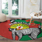 Happy Madagasikara Independence Day Round Carpet Ring-Tailed Lemur With Seal